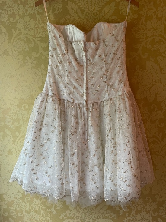 Vintage Jessica McClintock Strapless Mini Prom / Formal / Wedding Dress Vintage Jessica McClintock Strapless Mini Prom / Formal / Wedding Dress